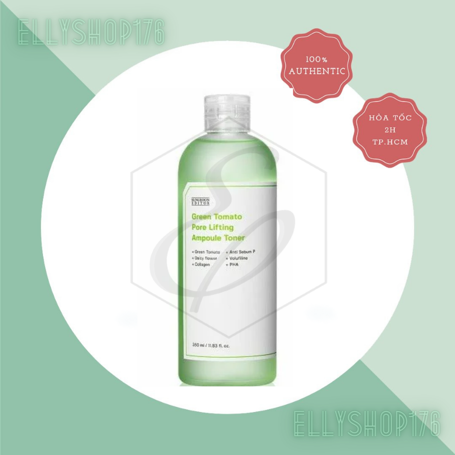 Nước Hoa Hồng Sungboon Editor Green Tomato Pore Lifting Ampoule Toner 350ml